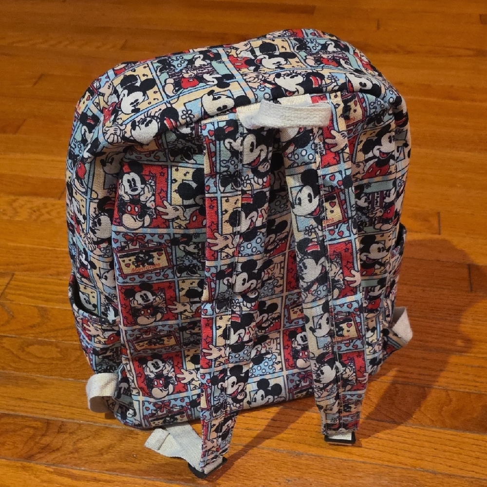 Disney Backpack - Mickey And Minnie Mouse Canvas Backpack - Picture 6 of 15